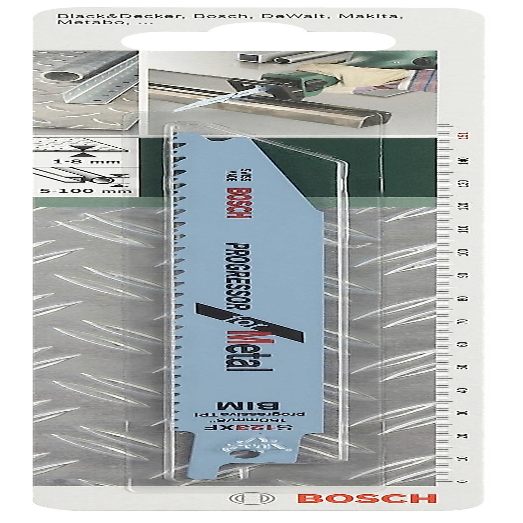 BOSCH Lot de 2 lames coupe multiusage BOSCH S123xf pour métal