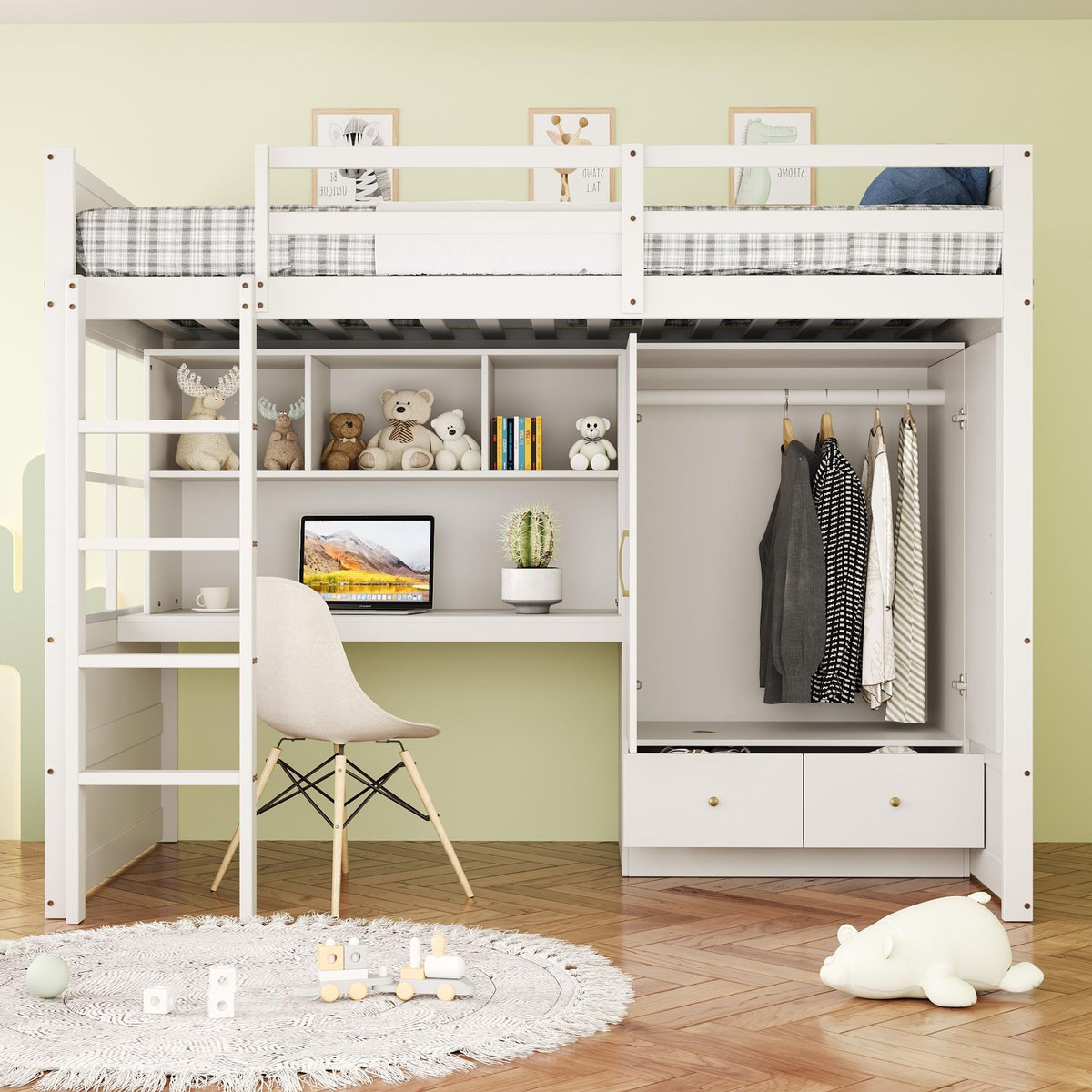 MERAX Lit mezzanine enfant