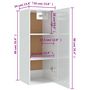 Voir la diapositive 6 : VIDAXL Armoire suspendue Blanc brillant 35x34x90 cm Bois d'ingenierie