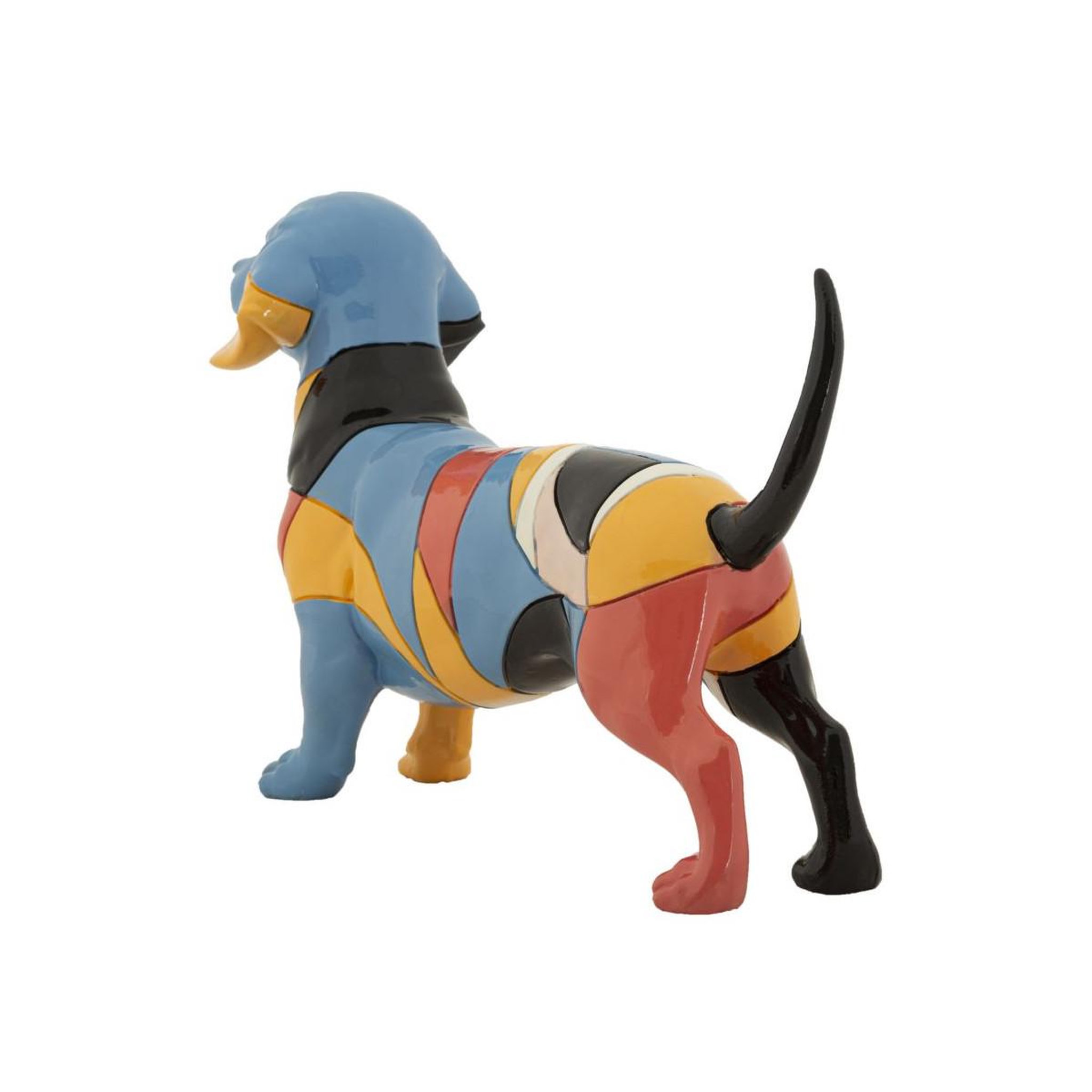 Voir la diapositive 4 : Paris Prix Statuette déco chien teckel  rubic  32cm multicolore