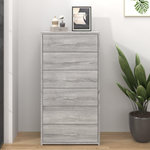 VIDAXL Buffet avec 6 tiroirs Sonoma gris 50x34x96 cm Bois d'ingenierie
