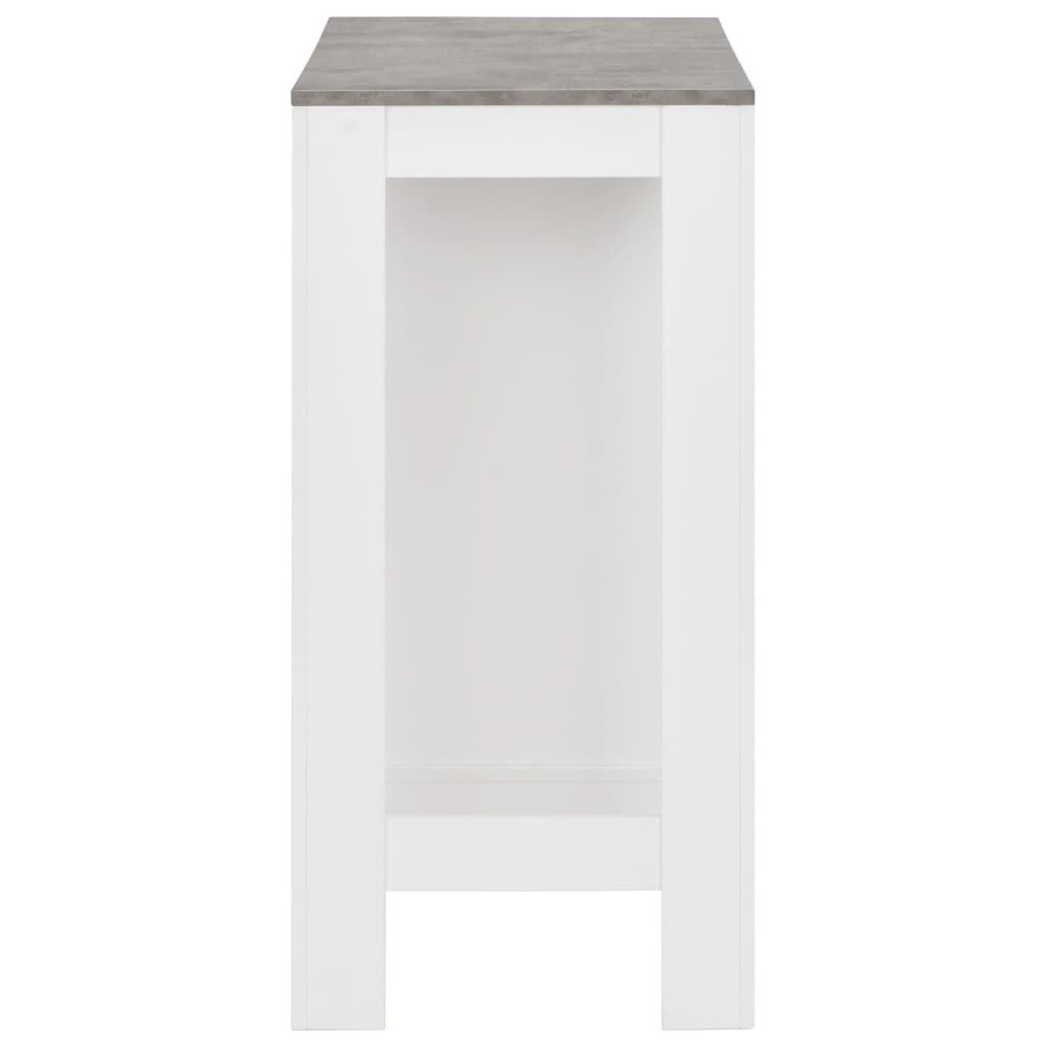Voir la diapositive 4 : VIDAXL Table de bar avec etagere Blanc 110x50x103 cm