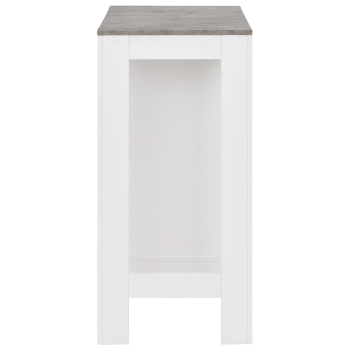 VIDAXL Table de bar avec etagere Blanc 110x50x103 cm