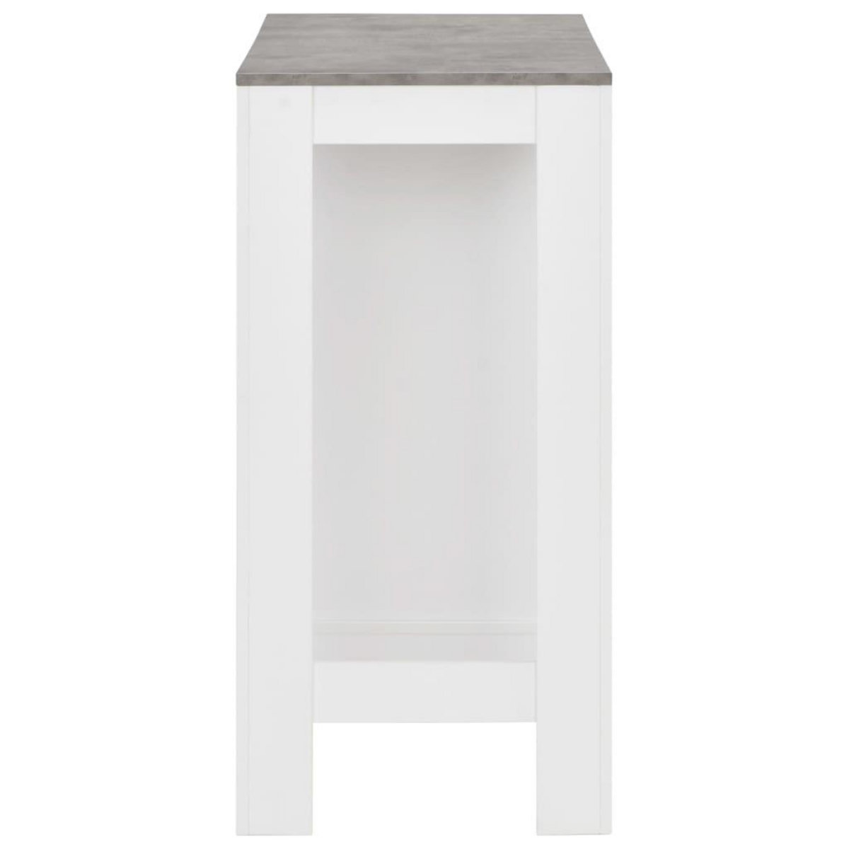 VIDAXL Table de bar avec etagere Blanc 110x50x103 cm