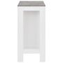 Voir la diapositive 4 : VIDAXL Table de bar avec etagere Blanc 110x50x103 cm