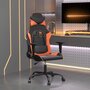 Voir la diapositive 1 : VIDAXL Chaise de jeu Noir et orange Similicuir