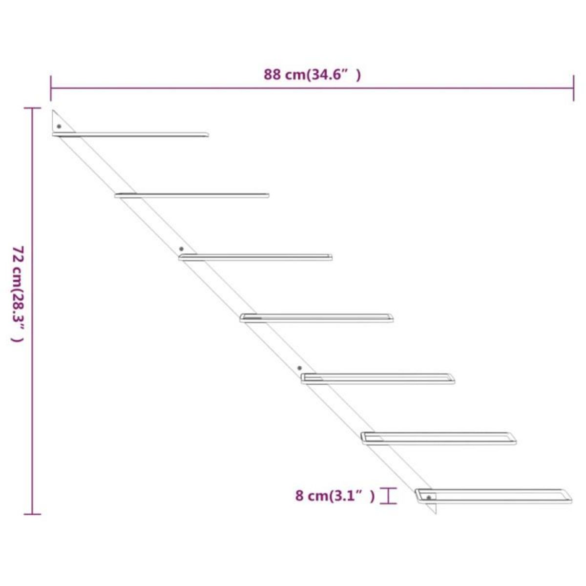 VIDAXL Casier à vin mural pour 7 bouteilles Doré Fer