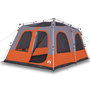 Voir la diapositive 2 : VIDAXL Tente familiale dome 8 personnes gris orange liberation rapide