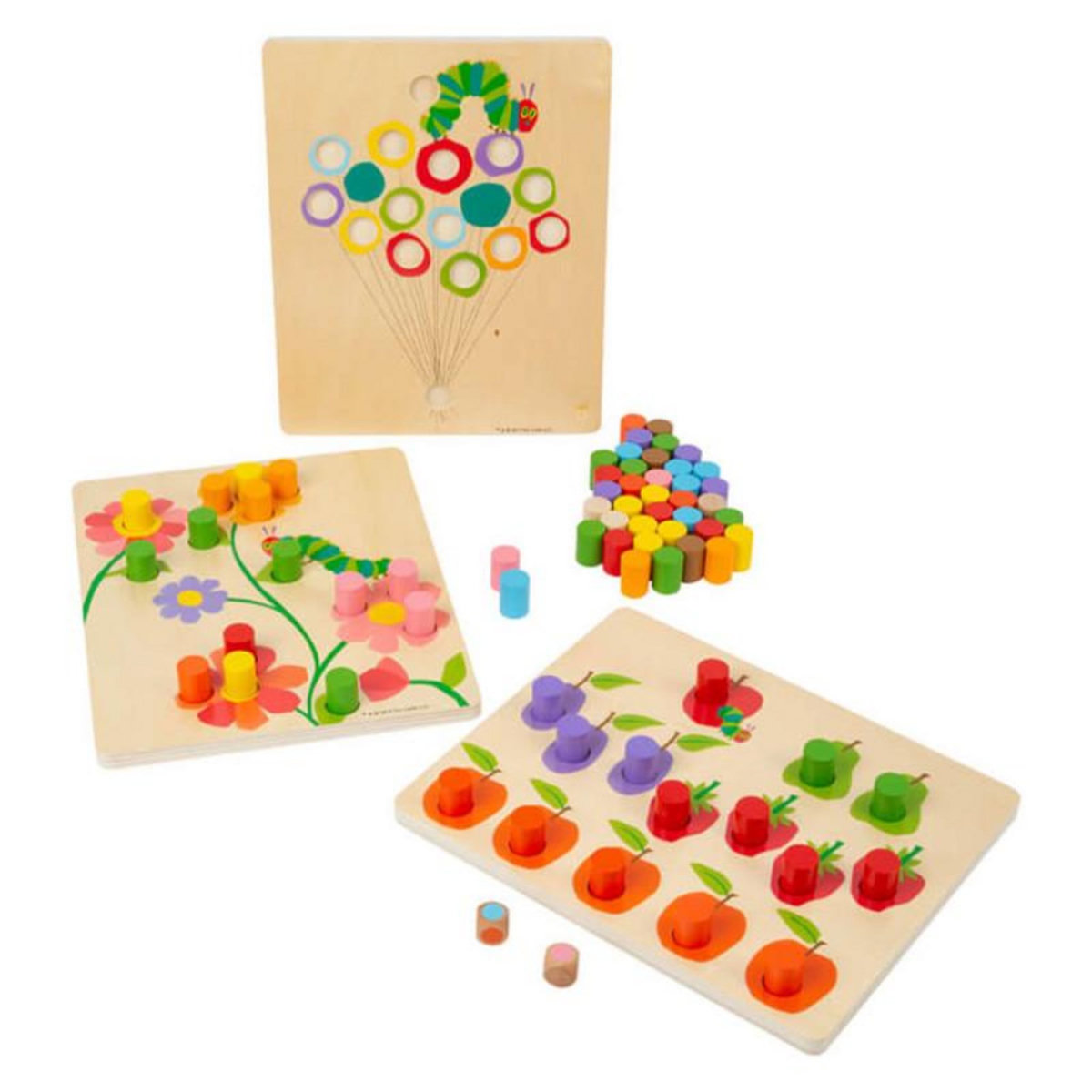SMALL FOOT Small Foot - Caterpillar Never Enough Wooden Color Game 11431