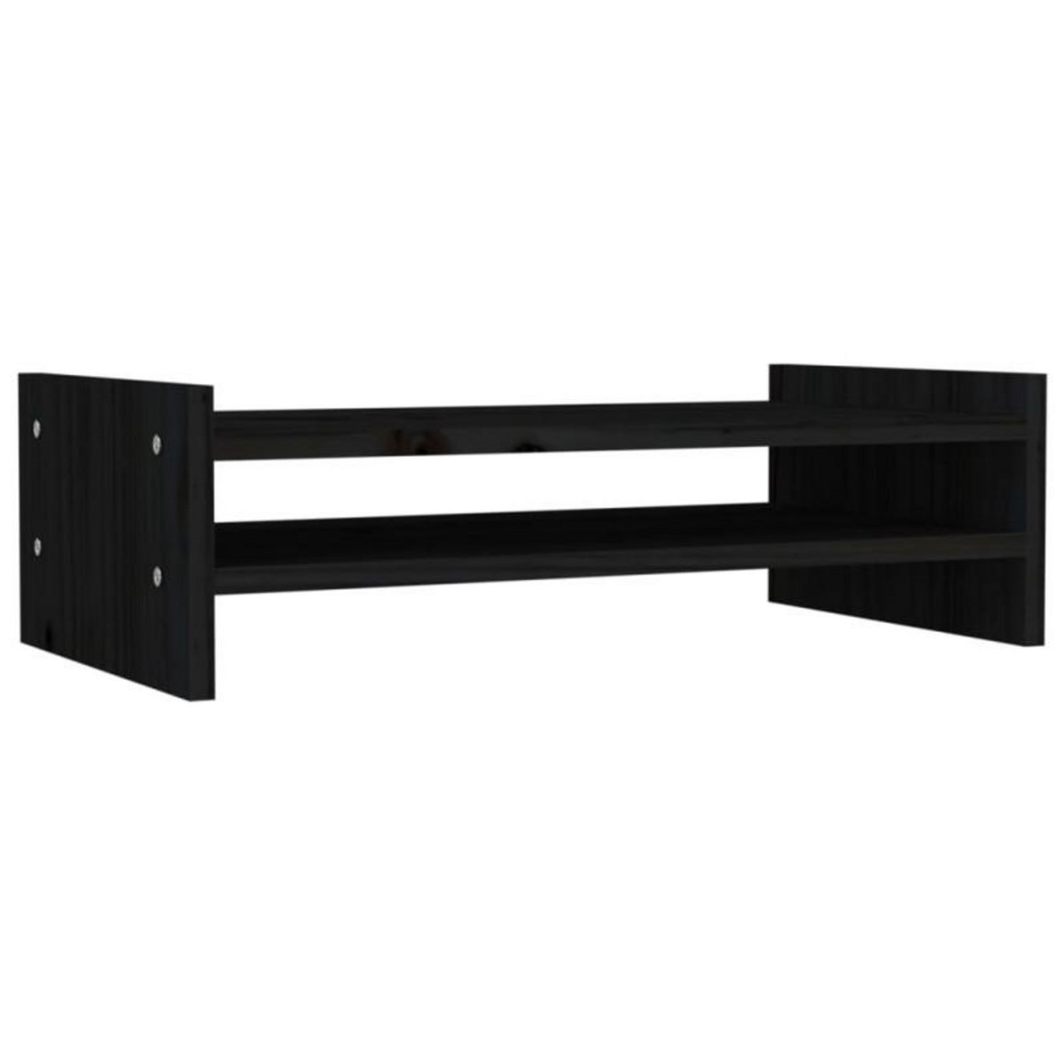 VIDAXL Support de moniteur Noir 50x27x15 cm Bois de pin solide