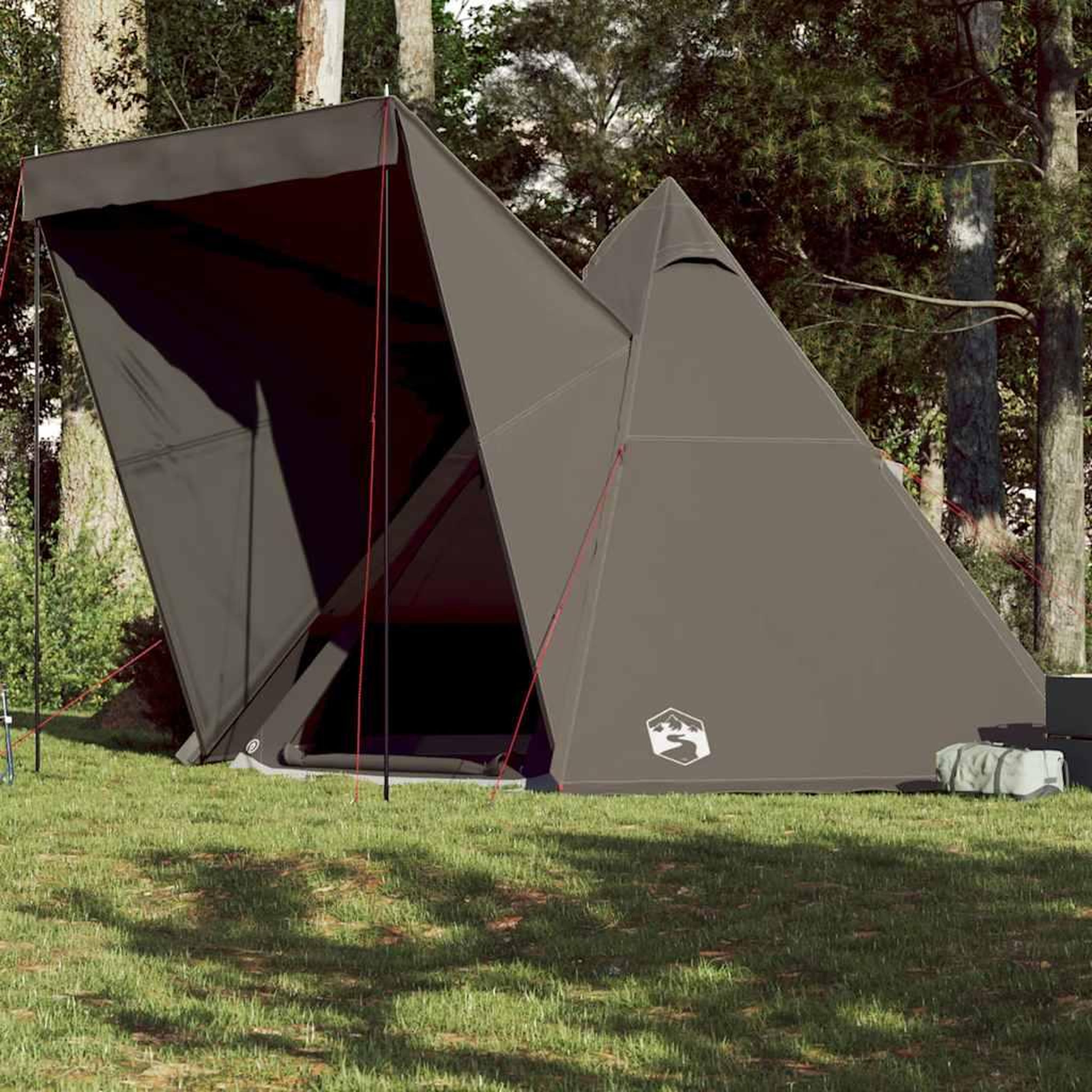VIDAXL Tente familiale tipi 6 personnes marron impermeable