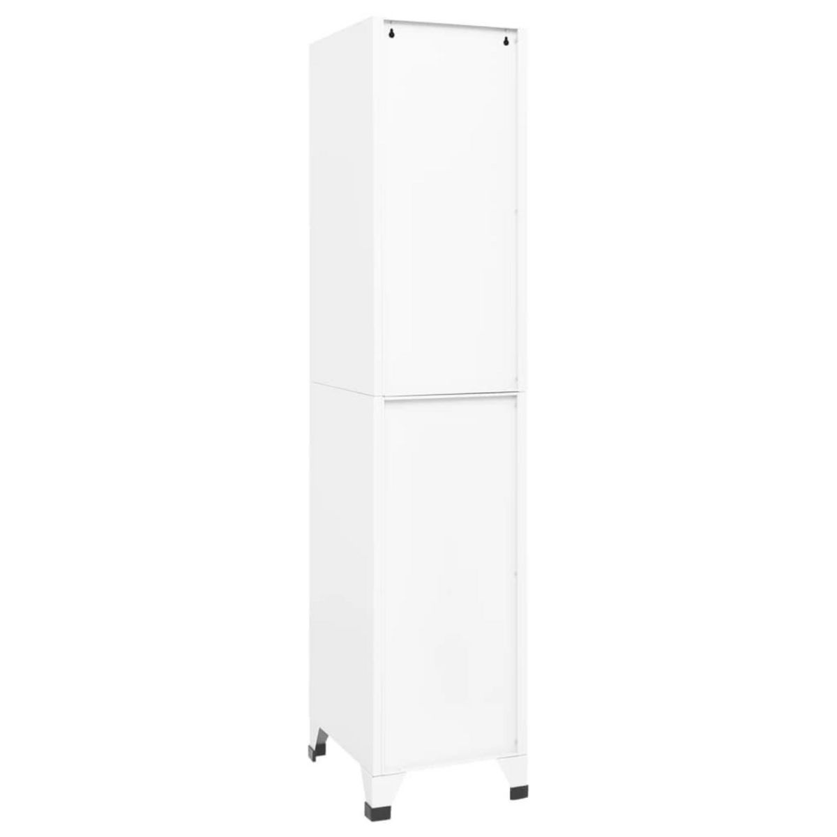 VIDAXL Armoire a casiers Blanc 38x45x180 cm Acier