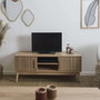 Voir la diapositive 5 : The Home Deco Factory Meuble TV 2 portes et 2 niches de rangement Saulk en bois - Marron