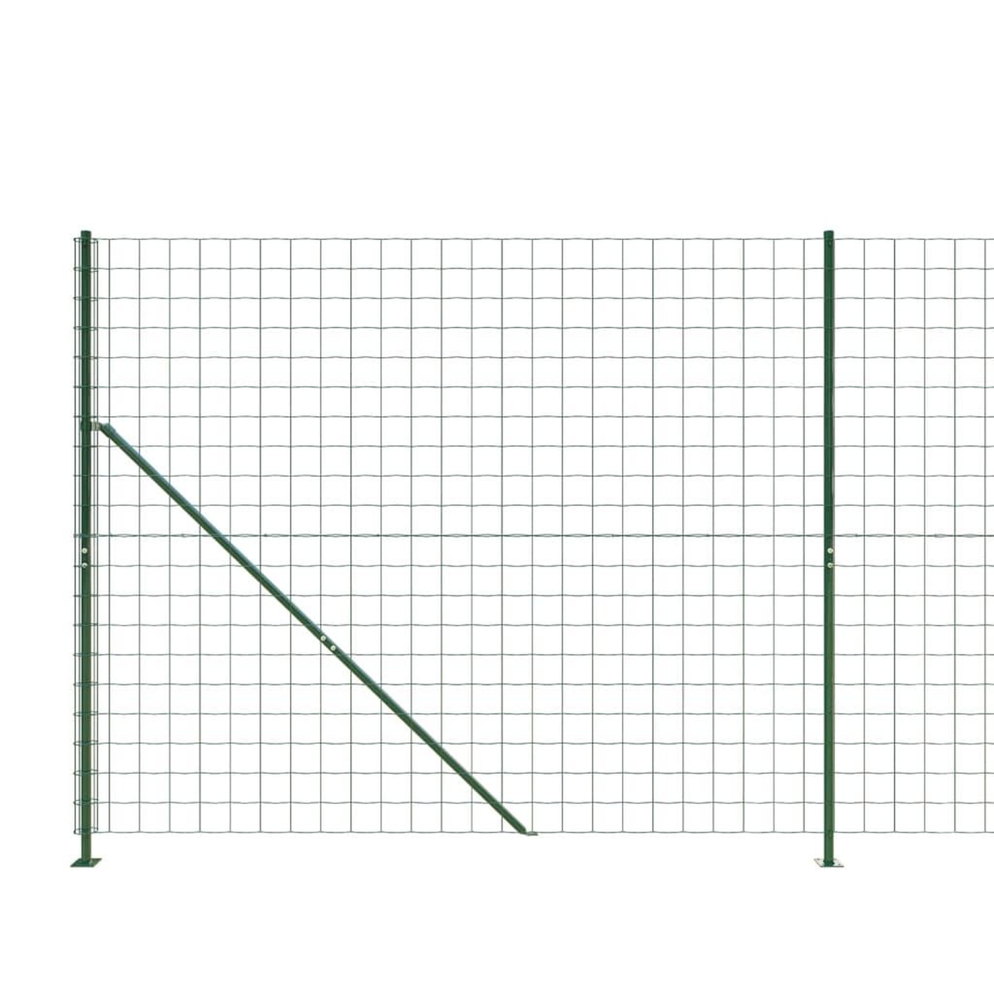 Voir la diapositive 4 : VIDAXL Cloture en treillis metallique avec bride vert 2,2x25 m