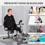 Voir la diapositive 6 : HOMCOM Vélo d'appartement semi-allongé magnétique écran LCD multifonction siège résistance réglable volant inertie 3 Kg gris