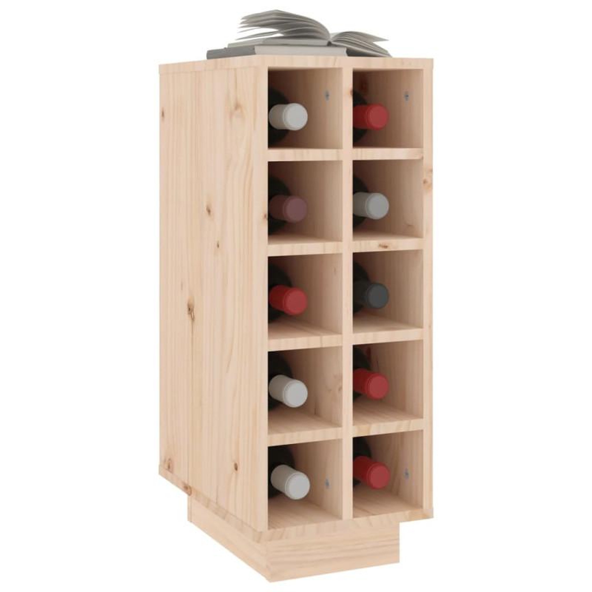Voir la diapositive 4 : VIDAXL Armoire à vin 23x34x61 cm Bois de pin massif