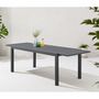 Voir la diapositive 1 : MARKET24 Table de jardin extensible 6 a 8 personnes - Structure et plateau en aluminium - L 180-240 x P 90 x H 75 cm