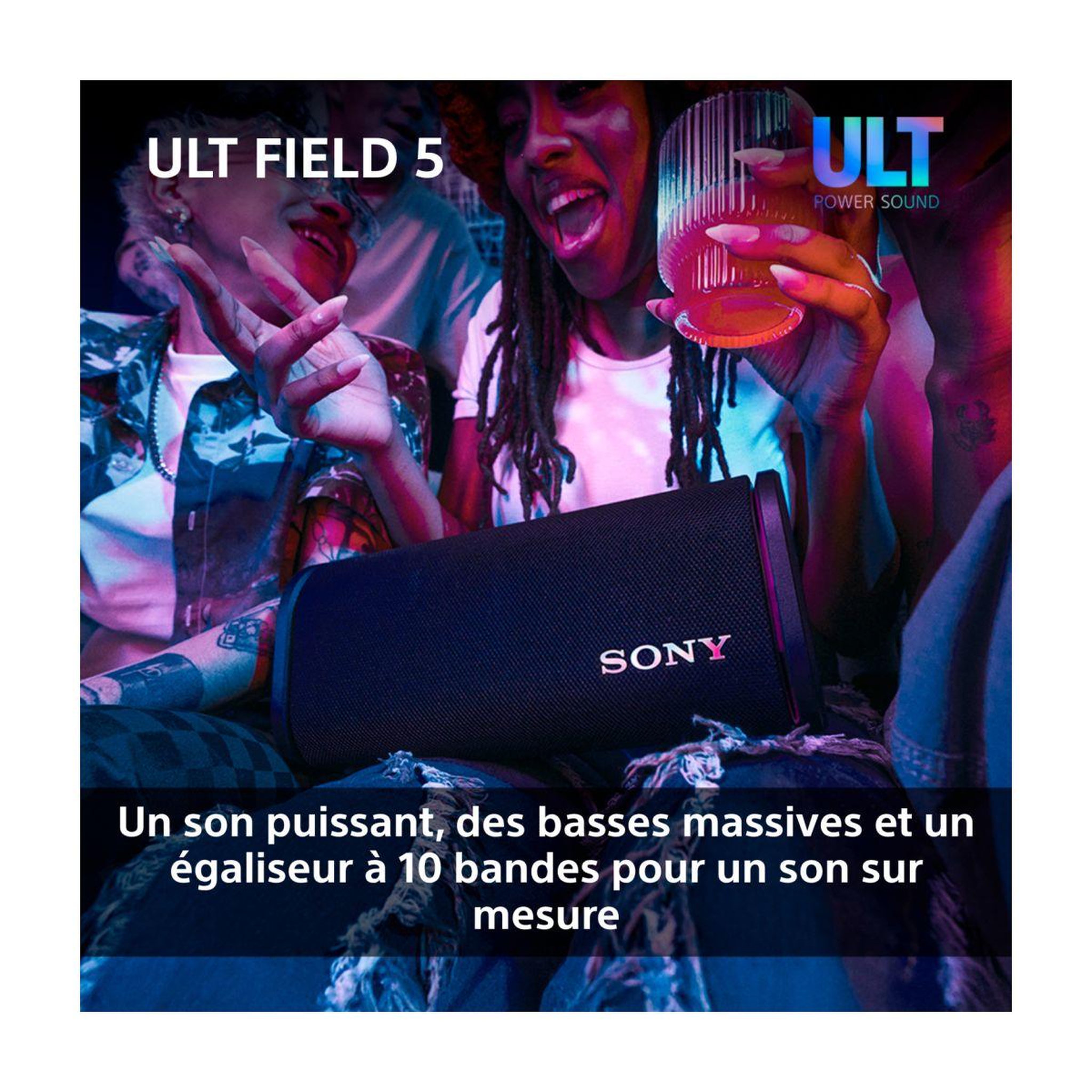 Voir la diapositive 4 : SONY Enceinte portable ULT FIELD 5 Blanc minéral