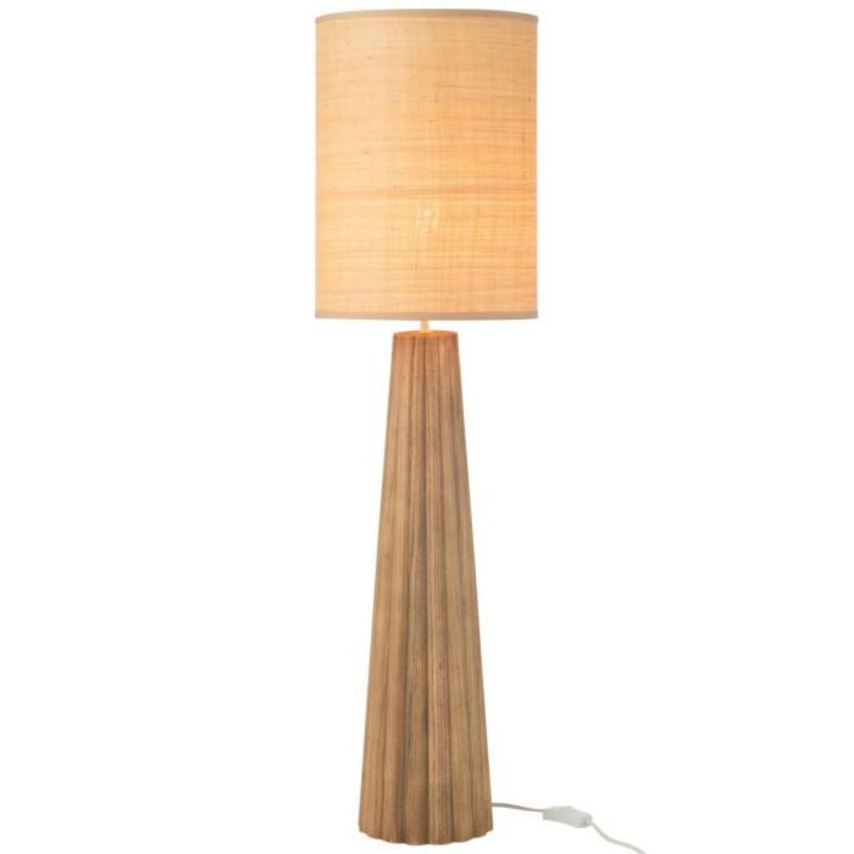 Paris Prix Lampe à Poser Parapluie en Bois  Ailanthus  100cm Naturel
