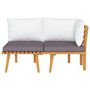 Voir la diapositive 3 : VIDAXL Salon de jardin 2 pcs avec coussins Bois d'acacia solide