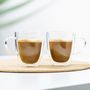 Voir la diapositive 1 : HI HI Ensemble de verres à cappuccino 2 pcs 270 ml transparent