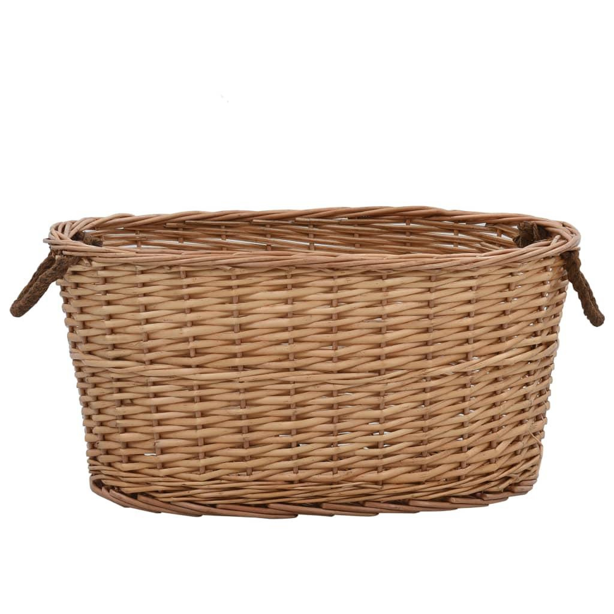 Voir la diapositive 2 : VIDAXL Panier a bois de chauffage poignees de transport 56x40x28 cm