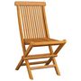 Voir la diapositive 4 : VIDAXL Chaises de jardin et coussins bleu lot de 4 Bois de teck massif