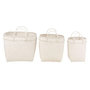 Voir la diapositive 2 : Paris Prix Lot de 3 Paniers Déco  Rotin  50cm Blanc