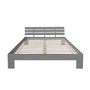Voir la diapositive 4 : HomeStyle4U Lit double avec matelas sommier à lattes gris 120x200