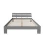 Voir la diapositive 4 : HomeStyle4U Lit double avec matelas sommier à lattes gris 120x200