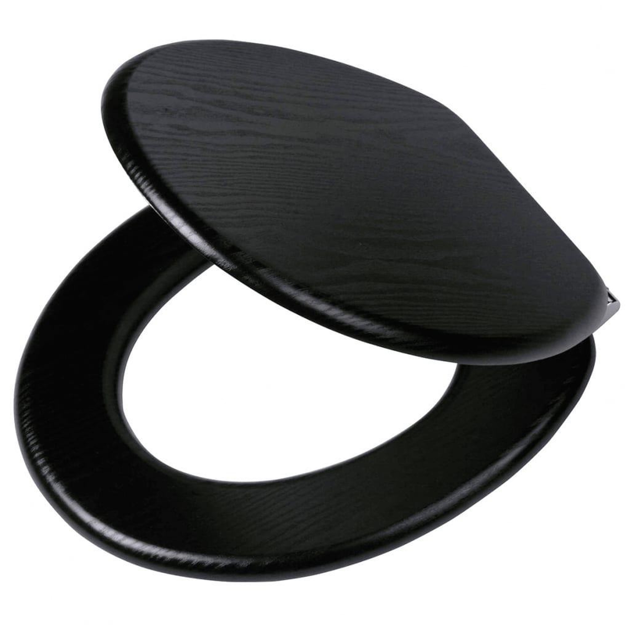 Voir la diapositive 2 : TIGER Tiger Abattant WC a fermeture en douceur Blackwash MDF Noir 252030746