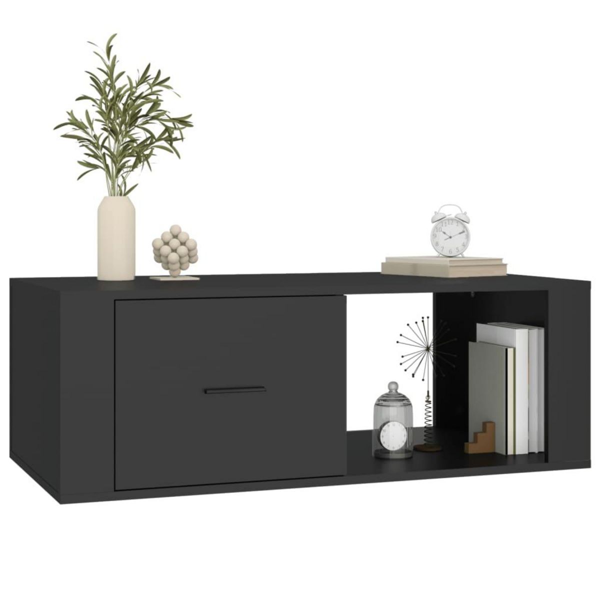 VIDAXL Table basse Noir 100x50,5x35 cm Bois d'ingenierie