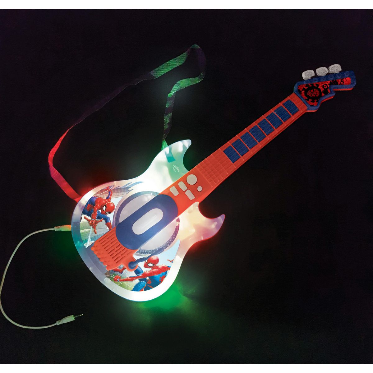 Lexibook Guitare Électronique Lumineuse avec lunettes et micro Spider-Man