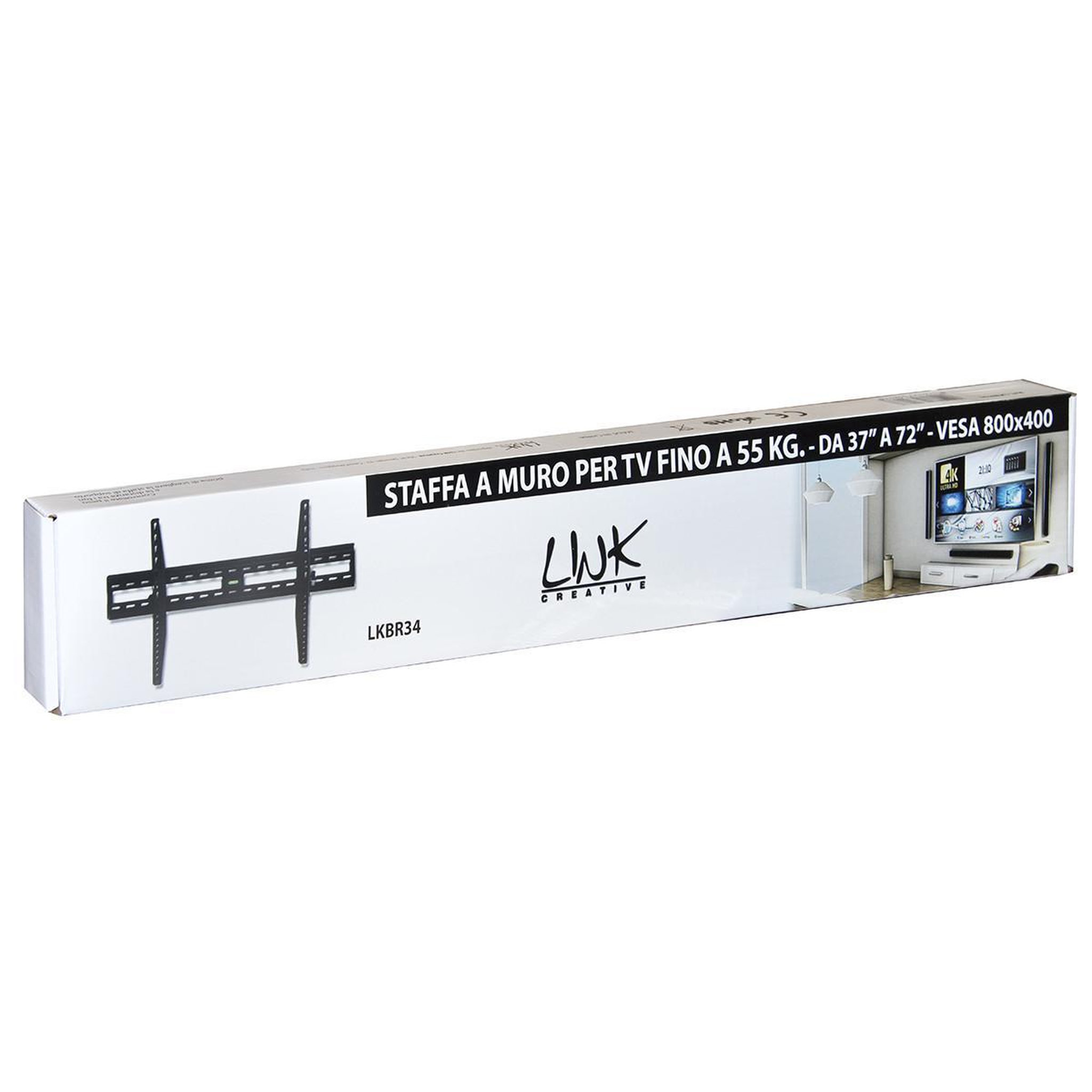 Voir la diapositive 3 : LINK Support TV LINK LKBR34 pour écrans de 37 à 72 pouces, fixation maximale 55 kg, VESA max. 800 x 400