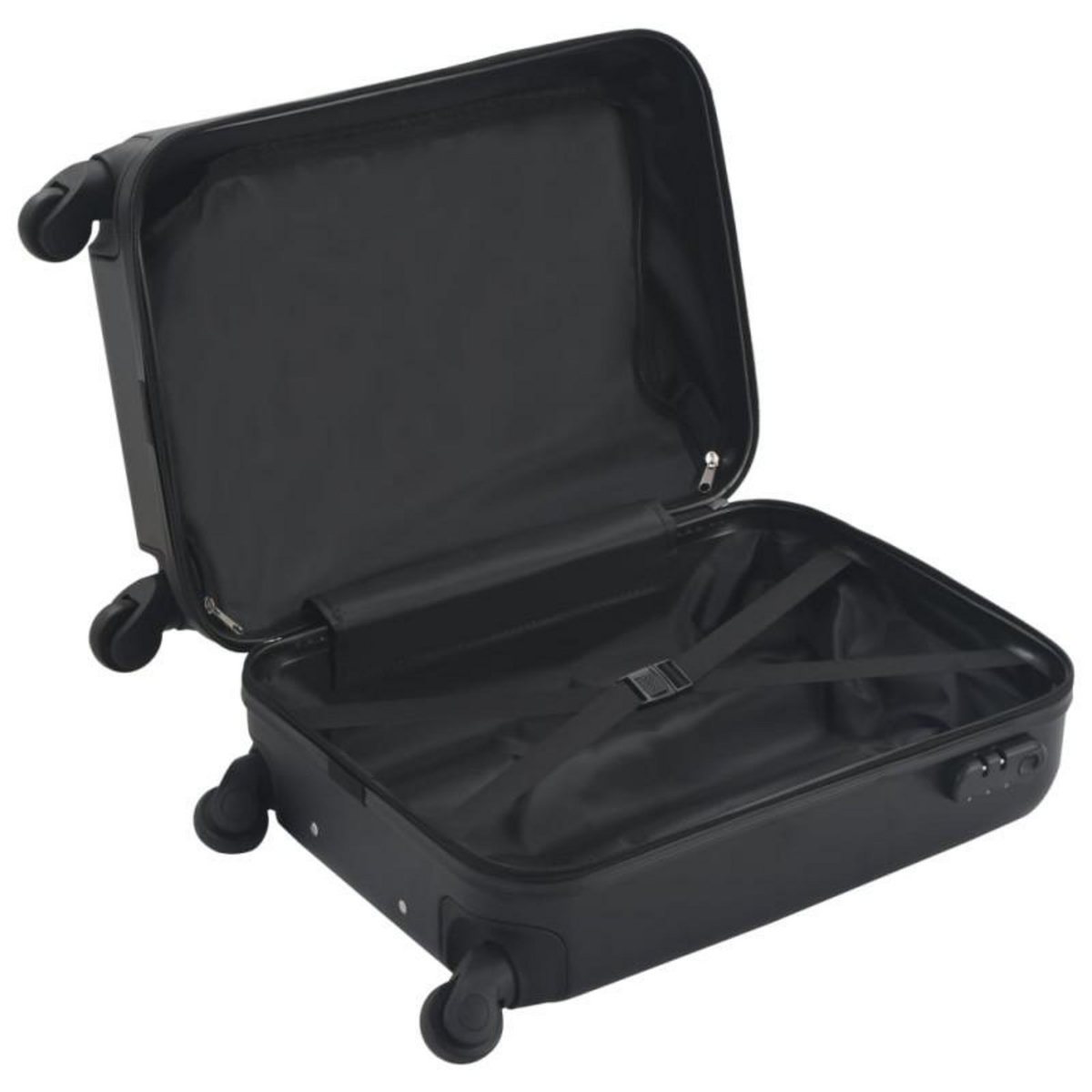 VIDAXL Valise rigide Noir ABS