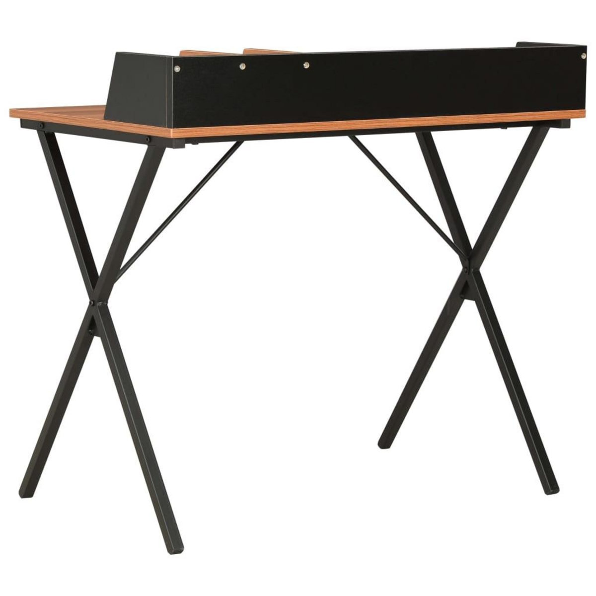 VIDAXL Bureau Noir et marron 80x50x84 cm