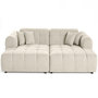 Voir la diapositive 1 : LISA DESIGN Ray - canapé droit 4 places avec double méridienne - assise profonde - en tissu texturé