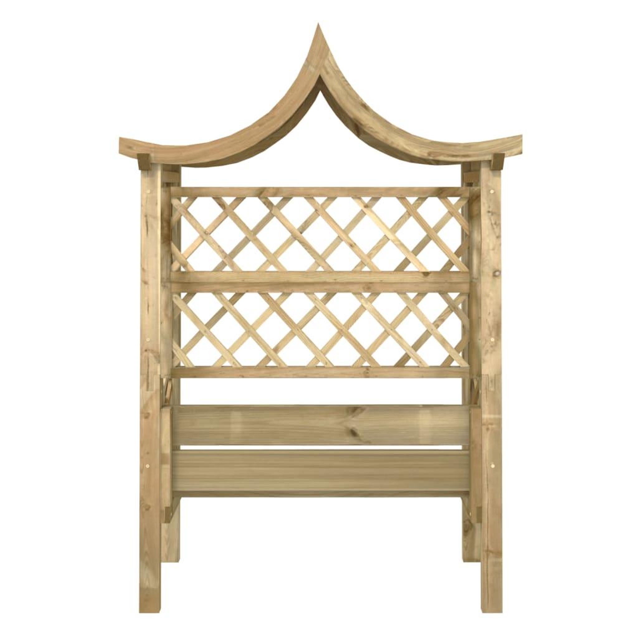 Voir la diapositive 5 : VIDAXL Pergola de jardin avec toit et banc Bois de pin impregne