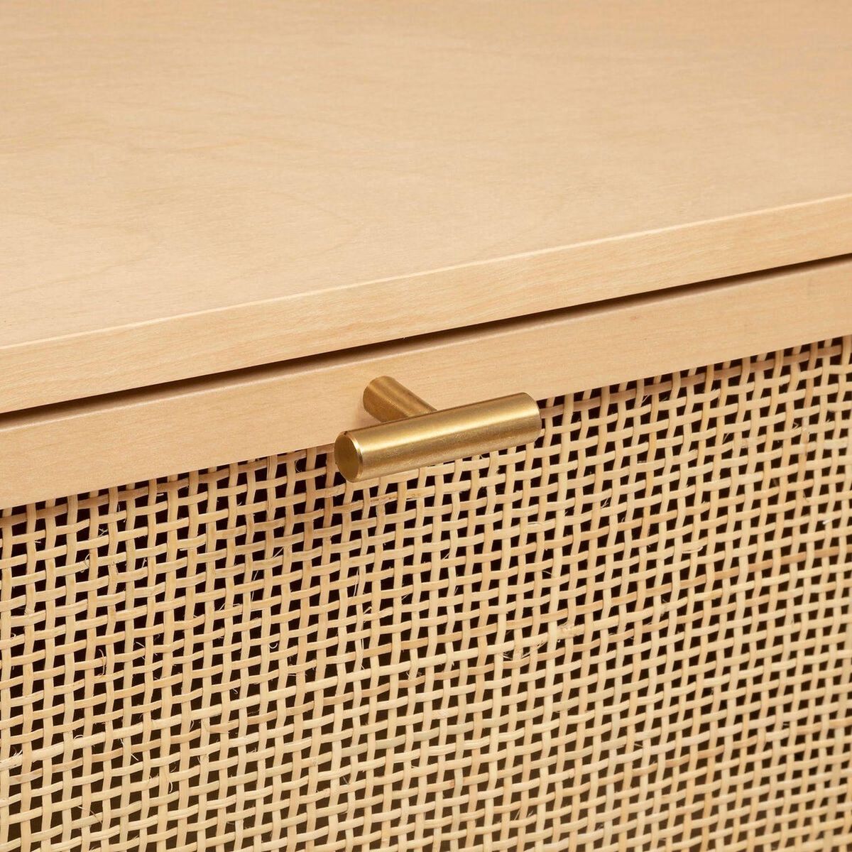 ATMOSPHERA Chiffonnier 4 tiroirs en cannage RAYO - Beige