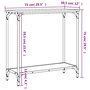 Voir la diapositive 6 : VIDAXL Table console sonoma gris 75x30,5x75 cm bois d'ingenierie