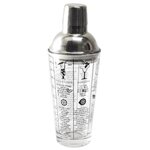 Paris Prix Shaker Cocktail Verre  Recettes  450ml Transparent
