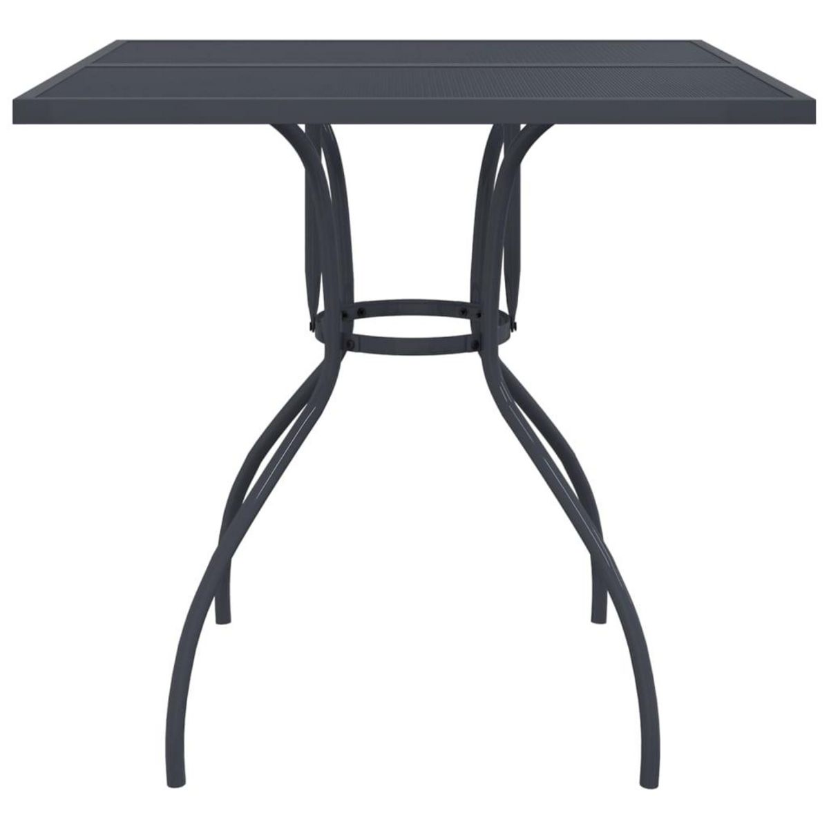 VIDAXL Table de jardin anthracite 80x80x72,5 cm Treillis d'acier