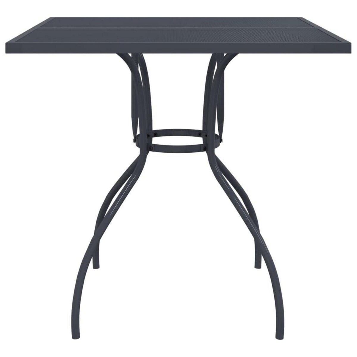 VIDAXL Table de jardin anthracite 80x80x72,5 cm Treillis d'acier