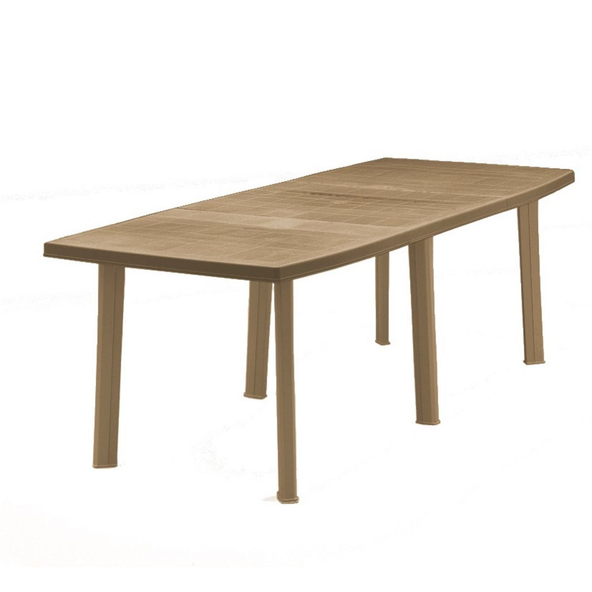 Table TRIO en résine taupe avec allonges