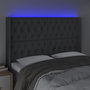Voir la diapositive 4 : VIDAXL Tete de lit a LED Gris fonce 147x16x118/128 cm Tissu