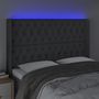 Voir la diapositive 4 : VIDAXL Tete de lit a LED Gris fonce 147x16x118/128 cm Tissu