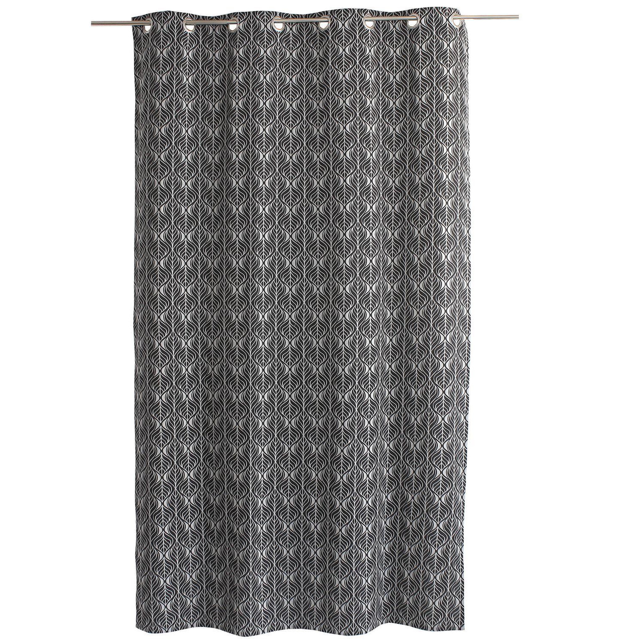TOILINUX Rideau en coton recyclé baya - 140 x 240 cm - gris foncé