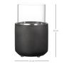 Voir la diapositive 3 : HOMCOM Cheminée portable à poser bioéthanol avec réservoir 0,4 L couverture 18 m² - design vase - dim. 12L x 12l x 19H cm
