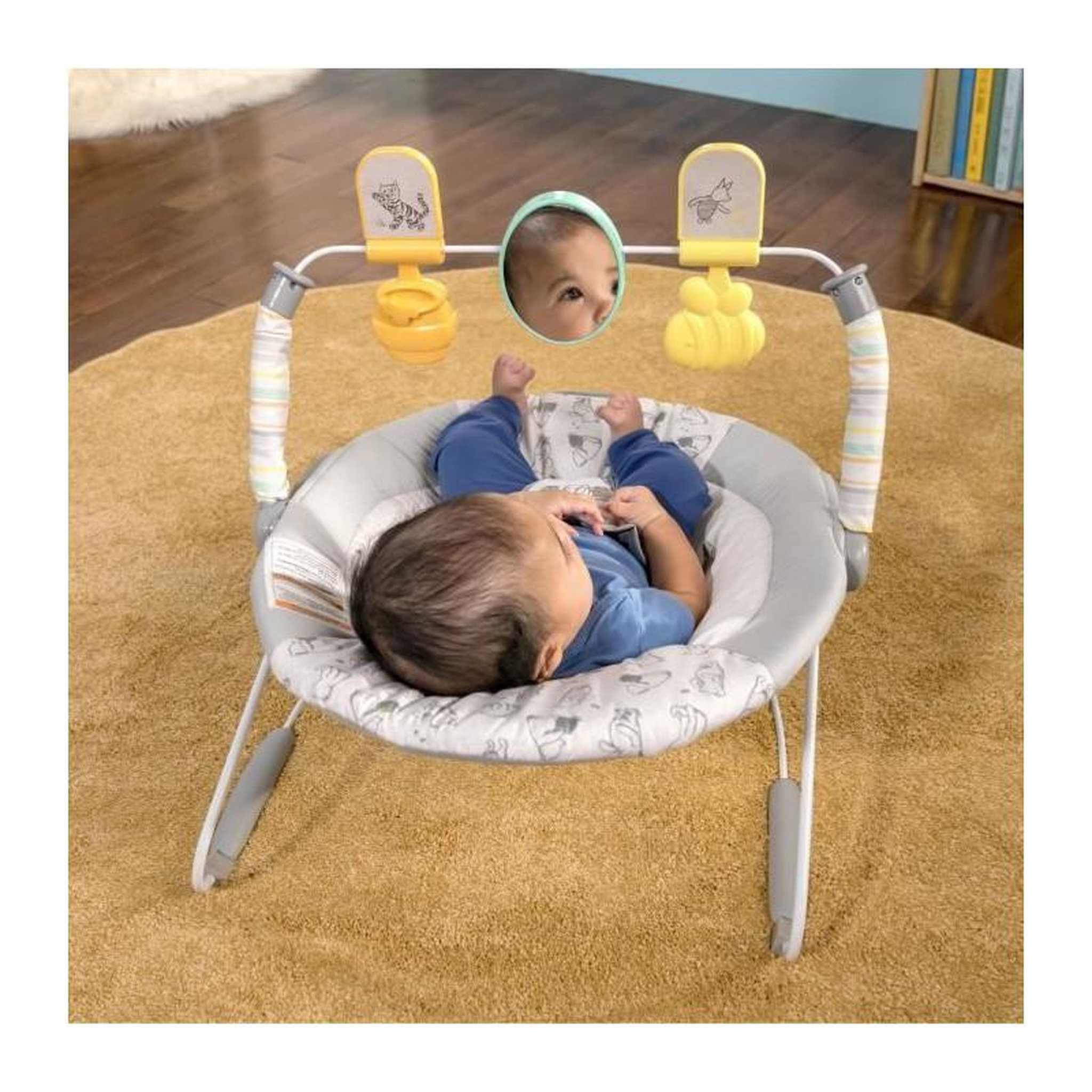 Voir la diapositive 3 : Bright Starts Transat bébé - DISNEY BABY - WINNIE L'OURSON - Arche avec jouets d'éveil amovible - Evolutif de 0 a 6 mois