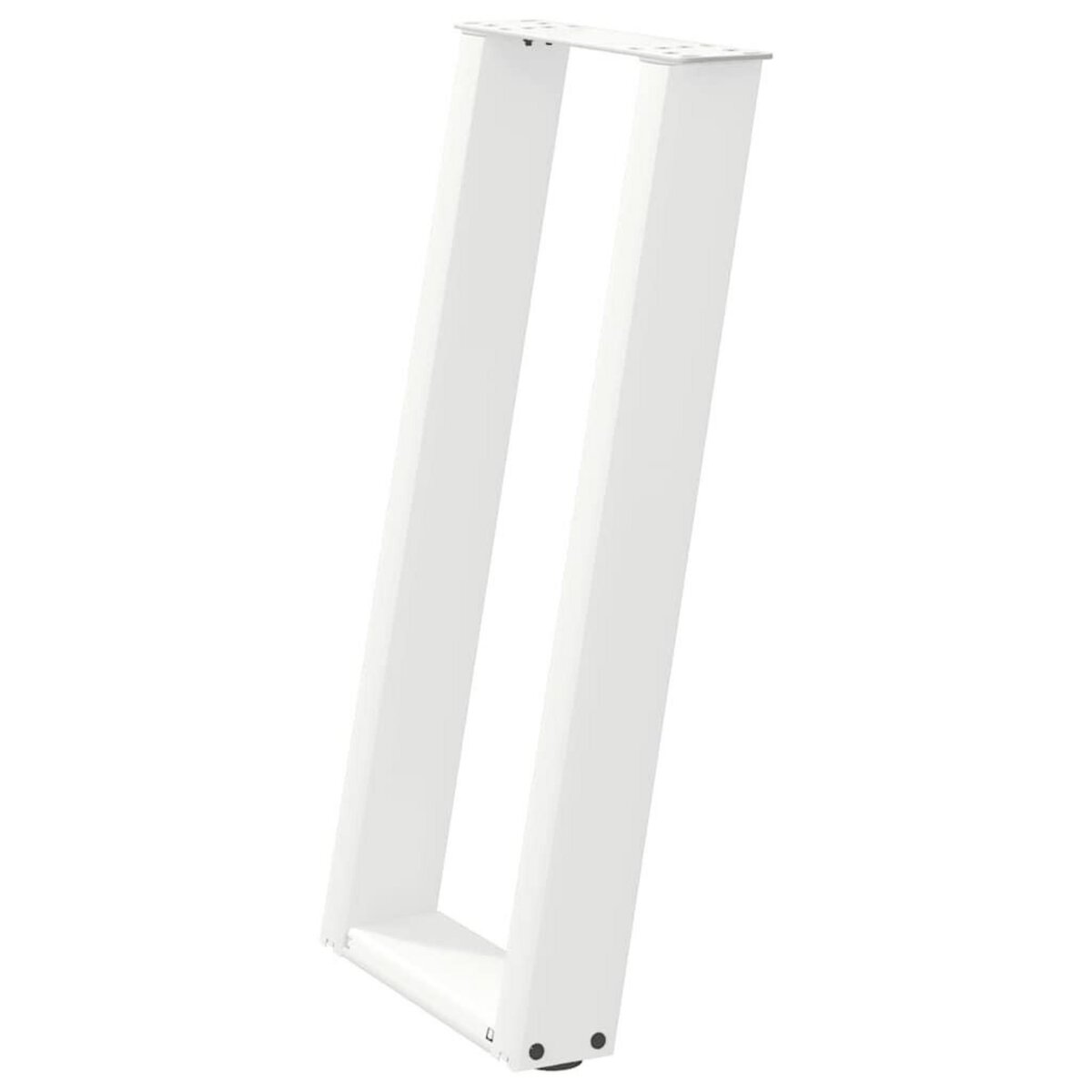 VIDAXL Pieds de table console forme de U 2pcs blanc 28x(72-73)cm acier